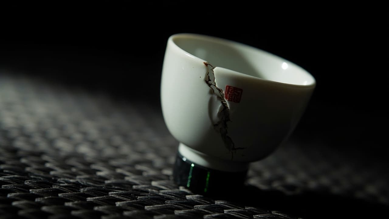Your Fintech AI Passes QA. RBI Will Still Reject It. — illustration depicting A flawless porcelain teacup bearing a fresh crimson "APPROVED" stamp, fractured by a single hairline crack running directly through the seal