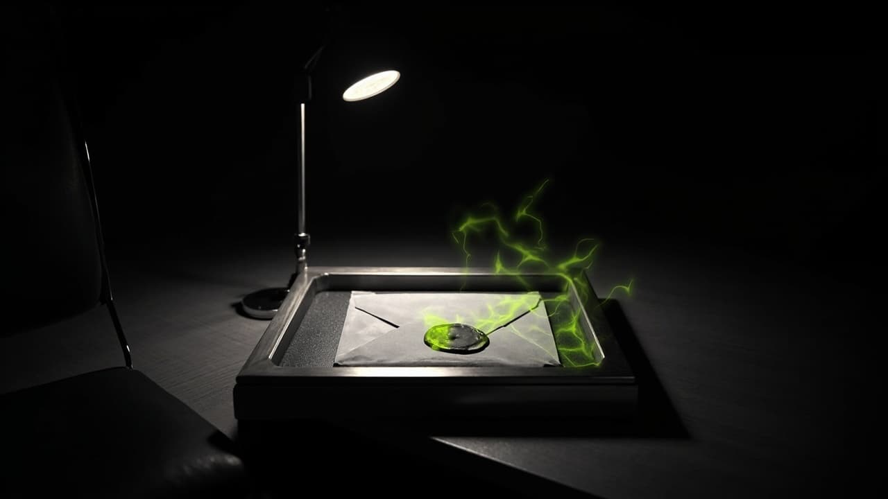 What Is an AI Agent? A Plain-English Guide for Business Owners (With Real Examples) — illustration depicting A wax-sealed envelope, stamp still warm, lying in an outbox tray while the sender's leather chair sits empty at the desk