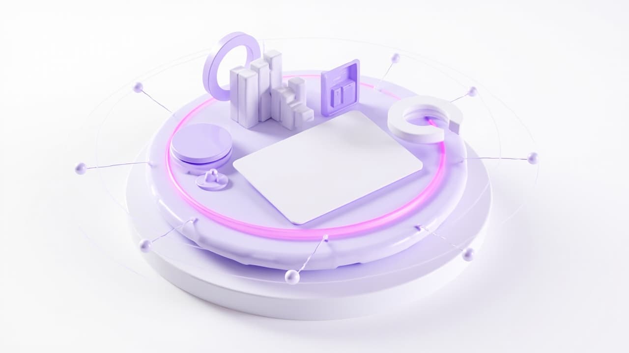Isometric illustration of a Levitation fintech platform with payments, cards, charts and secure connected nodes